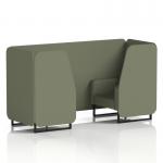 Brixworth 2 Seater Booth With Black Legs In Main Line Flax Fabric - Monument Panels And Sofa SF000525