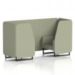 Brixworth 2 Seater Booth With Black Legs In Main Line Flax Fabric - Newbury Panels And Sofa SF000526