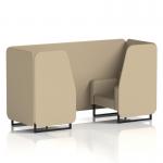 Brixworth 2 Seater Booth With Black Legs In Main Line Flax Fabric - Upminster Panels And Sofa SF000528