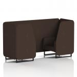 Brixworth 2 Seater Booth With Black Legs In Synergy Fabric - Wed Panels And Sofa SF000535