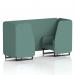 Brixworth 2 Seater Booth With Black Legs In Sumi Fabric - Handa Panels And Sofa SF000536