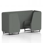 Brixworth 2 Seater Booth With Black Legs In Sumi Fabric - Kobe Panels And Sofa SF000537