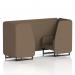 Brixworth 2 Seater Booth With Black Legs In Sumi Fabric - Osaka Panels And Sofa SF000538