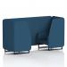 Brixworth 2 Seater Booth With Black Legs In Sumi Fabric - Uto Panels And Sofa SF000540