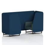 Brixworth 2 Seater Booth With Black Legs In X2 Fabric - Calculus Panels And Polygon Sofa SF000549