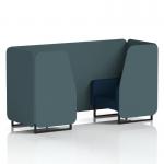 Brixworth 2 Seater Booth With Black Legs In X2 Fabric - Polygon Panels And Calculus Sofa SF000552