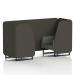 Brixworth 2 Seater Booth With Black Legs In Main Line Flax Fabric - Temple Panels And Monument Sofa SF000557