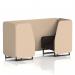 Brixworth 2 Seater Booth With Black Legs In Synergy Fabric - Affix Panels And Wed Sofa SF000560