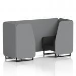 Brixworth 2 Seater Booth With Black Legs In Synergy Fabric - Partner Panels And Mix Sofa SF000564