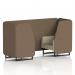 Brixworth 2 Seater Booth With Black Legs In Sumi Fabric - Osaka Panels And Zen Sofa SF000568