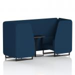 Brixworth 2 Seater Booth With Black Legs And Black Table With Black Leg In X2 Fabric - Calculus Panels And Sofa SF000579