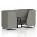 Brixworth 2 Seater Booth With Black Legs And Black Table With Black Leg In X2 Fabric - Number Panels And Sofa SF000581