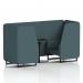 Brixworth 2 Seater Booth With Black Legs And Black Table With Black Leg In X2 Fabric - Polygon Panels And Sofa SF000582