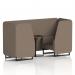 Brixworth 2 Seater Booth With Black Legs And Black Table With Black Leg In X2 Fabric - Theory Panels And Sofa SF000583