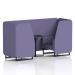 Brixworth 2 Seater Booth With Black Legs And Black Table With Black Leg In Synergy Fabric - Order Panels And Sofa SF000593