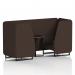 Brixworth 2 Seater Booth With Black Legs And Black Table With Black Leg In Synergy Fabric - Wed Panels And Sofa SF000595