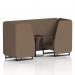 Brixworth 2 Seater Booth With Black Legs And Black Table With Black Leg In Sumi Fabric - Osaka Panels And Sofa SF000598