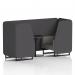 Brixworth 2 Seater Booth With Black Legs And Black Table With Black Leg In X2 Fabric - Arithmetic Panels And Number Sofa SF000608