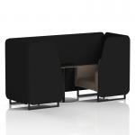 Brixworth 2 Seater Booth With Black Legs And Black Table With Black Leg In X2 Fabric - Diameter Panels And Theory Sofa SF000610