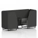 Brixworth 2 Seater Booth With Black Legs And Black Table With Black Leg In Synergy Fabric - Mix Panels And Partner Sofa SF000622