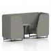 Brixworth 2 Seater Booth With Black Legs And Grey Table With Black Leg In X2 Fabric - Number Panels And Sofa SF000641