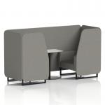 Brixworth 2 Seater Booth With Black Legs And White Table With Black Leg In X2 Fabric - Number Panels And Sofa SF000701