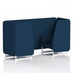 Brixworth 2 Seater Booth With White Legs In X2 Fabric - Calculus Panels And Sofa SF000759