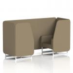 Brixworth 2 Seater Booth With White Legs In Main Line Flax Fabric - Bank Panels And Sofa SF000764