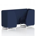 Brixworth 2 Seater Booth With White Legs In Synergy Fabric - Alike Panels And Sofa SF000771