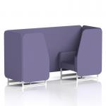 Brixworth 2 Seater Booth With White Legs In Synergy Fabric - Order Panels And Sofa SF000773