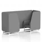 Brixworth 2 Seater Booth With White Legs In Synergy Fabric - Partner Panels And Sofa SF000774