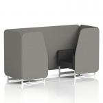 Brixworth 2 Seater Booth With White Legs In X2 Fabric - Number Panels And Arithmetic Sofa SF000791