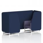 Brixworth 2 Seater Booth With White Legs In Synergy Fabric - Alike Panels And Order Sofa SF000801