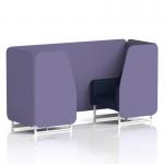 Brixworth 2 Seater Booth With White Legs In Synergy Fabric - Order Panels And Alike Sofa SF000803