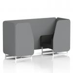 Brixworth 2 Seater Booth With White Legs In Synergy Fabric - Partner Panels And Mix Sofa SF000804