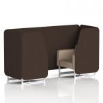 Brixworth 2 Seater Booth With White Legs In Synergy Fabric - Wed Panels And Affix Sofa SF000805