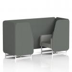 Brixworth 2 Seater Booth With White Legs In Sumi Fabric - Kobe Panels And Tokyo Sofa SF000807