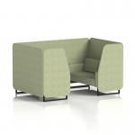 Brixworth 4 Seater Booth With Black Legs In Rivet Fabric - Burnish Panels And Sofa SF000992