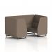 Brixworth 4 Seater Booth With Black Legs In X2 Fabric - Theory Panels And Sofa SF001003