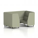 Brixworth 4 Seater Booth With Black Legs In Main Line Flax Fabric - Newbury Panels And Sofa SF001006