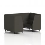 Brixworth 4 Seater Booth With Black Legs In Main Line Flax Fabric - Temple Panels And Sofa SF001007