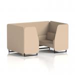 Brixworth 4 Seater Booth With Black Legs In Synergy Fabric - Affix Panels And Sofa SF001010