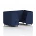 Brixworth 4 Seater Booth With Black Legs In Synergy Fabric - Alike Panels And Sofa SF001011