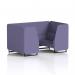 Brixworth 4 Seater Booth With Black Legs In Synergy Fabric - Order Panels And Sofa SF001013