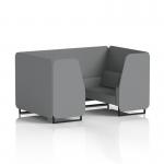 Brixworth 4 Seater Booth With Black Legs In Synergy Fabric - Partner Panels And Sofa SF001014