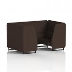 Brixworth 4 Seater Booth With Black Legs In Synergy Fabric - Wed Panels And Sofa SF001015