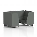 Brixworth 4 Seater Booth With Black Legs In Sumi Fabric - Kobe Panels And Sofa SF001017