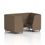 Brixworth 4 Seater Booth With Black Legs In Sumi Fabric - Osaka Panels And Sofa SF001018