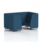 Brixworth 4 Seater Booth With Black Legs In Sumi Fabric - Uto Panels And Sofa SF001020