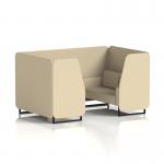 Brixworth 4 Seater Booth With Black Legs In Sumi Fabric - Zen Panels And Sofa SF001021